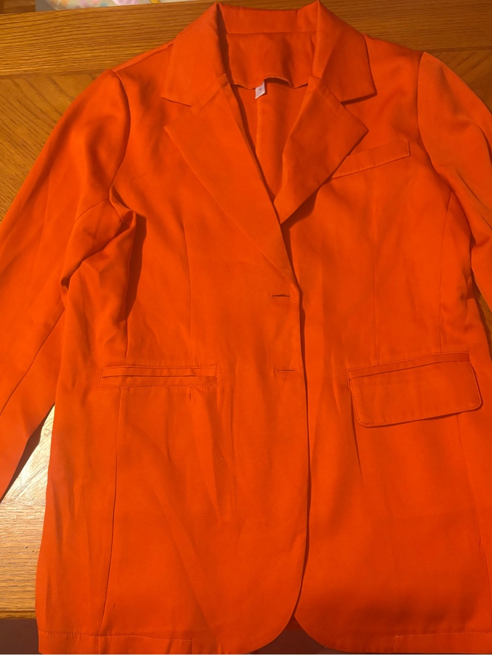 Classic Women's Orange Blazer Jacket size medium
